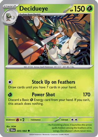 Image of Decidueye 005/064  SV Shrouded Fable - Uncommon