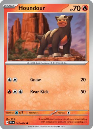 Image of Houndour 007/064  SV Shrouded Fable - Common