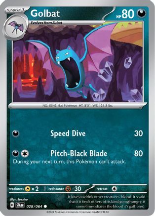 Image of Golbat 028/064  - Reverse Holofoil SV Shrouded Fable - Common