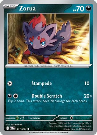 Image of Zorua 031/064  SV Shrouded Fable - Common