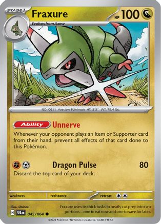 Image of Fraxure 045/064  - Reverse Holofoil SV Shrouded Fable - Common