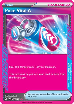 Image of Poke Vital A 062/064  - Holofoil SV Shrouded Fable - ACE SPEC Rare