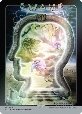 Image of Swamp (1649) (Rainbow Foil) (SLD-1649) - Secret Lair Drop Series Foil