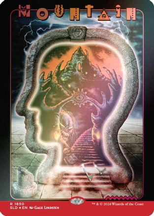 Image of Mountain (1650) (Rainbow Foil) (SLD-1650) - Secret Lair Drop Series Foil