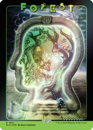 Image of Forest (1651) (Rainbow Foil) (SLD-1651) - Secret Lair Drop Series Foil