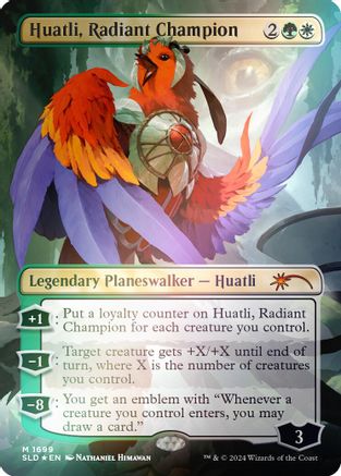 Image of Huatli, Radiant Champion (Rainbow Foil) (SLD-1699) - Secret Lair Drop Series Foil