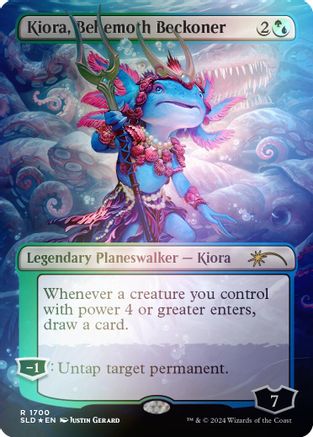 Image of Kiora, Behemoth Beckoner (Rainbow Foil) (SLD-1700) - Secret Lair Drop Series Foil