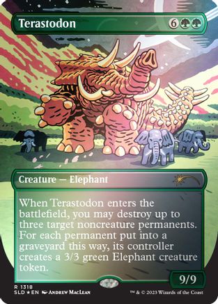 Image of Terastodon (Rainbow Foil) (SLD-1318) - Secret Lair Drop Series Foil