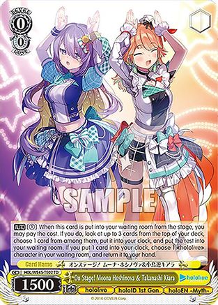 Image of On Stage! Moona Hoshinova & Takanashi Kiara (HOL/WE45-TE02 TD) - hololive production feat. Weiss Schwarz Ambassadors Premium Set
