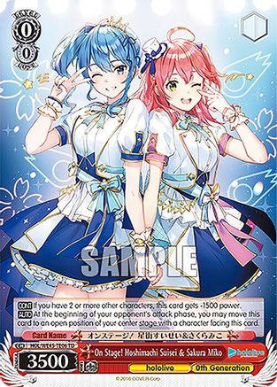 Image of On Stage! Hoshimachi Suisei & Sakura Miko (HOL/WE45-TE06 TD) - hololive production feat. Weiss Schwarz Ambassadors Premium Set