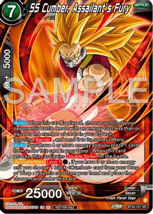 Image of SS Cumber, Assailant's Fury (Deluxe Pack 2024 Vol.2) (BT22-127) - Promotion Cards