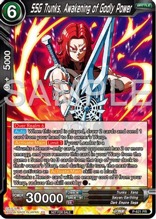 Image of SSG Trunks, Awakening of Godly Power (Deluxe Pack 2024 Vol.2) (P-621) - Promotion Cards