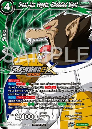 Image of Great Ape Vegeta, Embodied Might (Event Pack 15) (BT15-073) - Promotion Cards