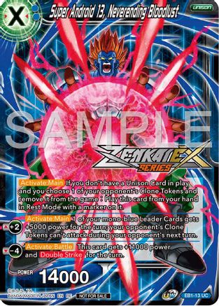 Image of Super Android 13, Neverending Bloodlust (Event Pack 15) (EB1-13) - Promotion Cards