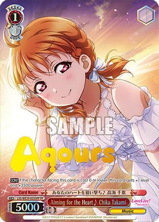 Image of Aiming for the Heart Chika Takami (FP) (LSS/WE39-E035FP FP) - Love Live! School Idol Festival Series 10th Anniversary Premium Booster