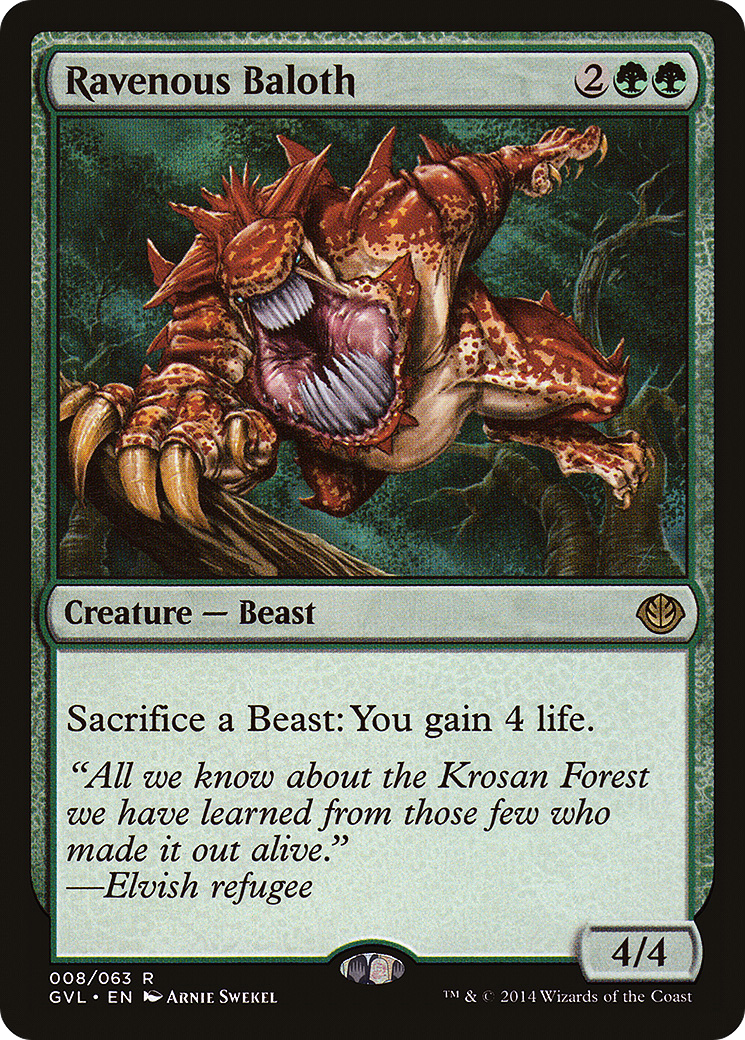 Image of Ravenous Baloth (DD3-) - Duel Decks Anthology: Garruk vs. Liliana