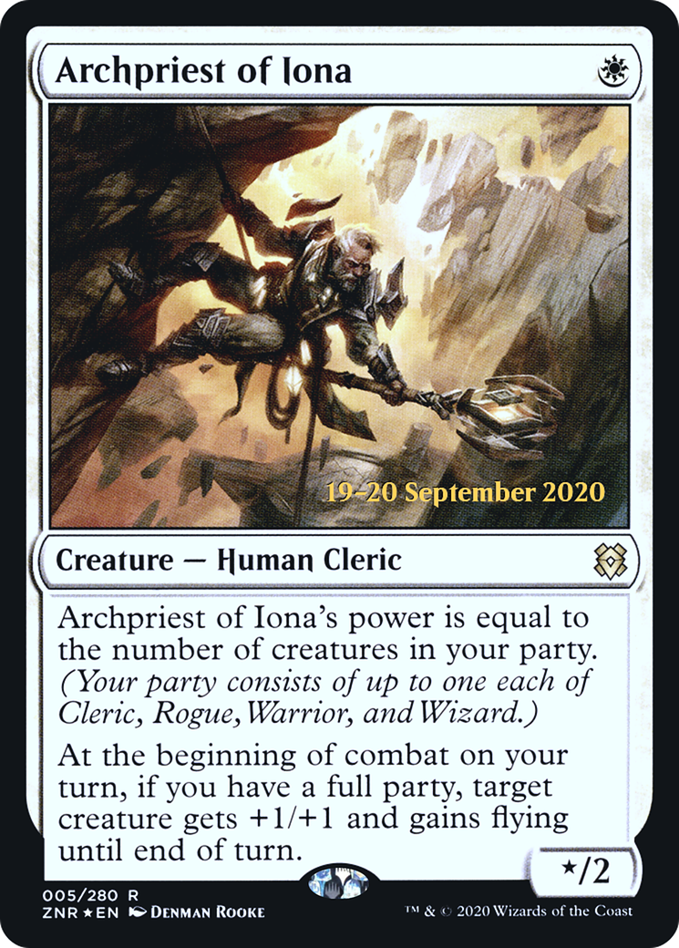 Image of Archpriest of Iona (PRE-05S) - Zendikar Rising Promos Foil