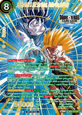 Image of SS Son Goku & SS2 Son Gohan, Father-Son Solidarity (Championship 2024 Top 16 Alternate Art Vol.2) (BT21-079) - Tournament Promotion Cards Foil