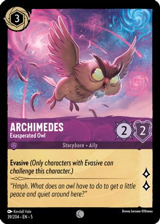 Image of Archimedes - Exasperated Owl (39/204) - Shimmering Skies