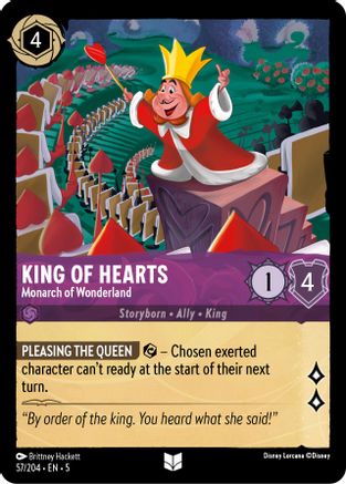 Image of King of Hearts - Monarch of Wonderland (57/204) - Shimmering Skies Cold Foil