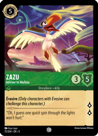 Image of Zazu - Advisor to Mufasa (72/204) - Shimmering Skies