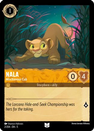 Image of Nala - Mischievous Cub (2/204) - Shimmering Skies Cold Foil