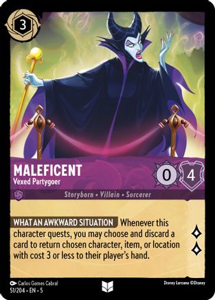 Image of Maleficent - Vexed Partygoer (51/204) - Shimmering Skies Cold Foil