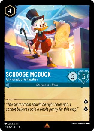 Image of Scrooge McDuck - Afficionado of Antiquities (140/204) - Shimmering Skies Cold Foil