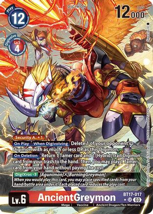 Image of AncientGreymon (Alternate Art) (BT17-017) - Secret Crisis Foil