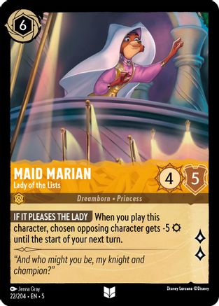 Image of Maid Marian - Lady of the Lists (22/204) - Shimmering Skies Cold Foil