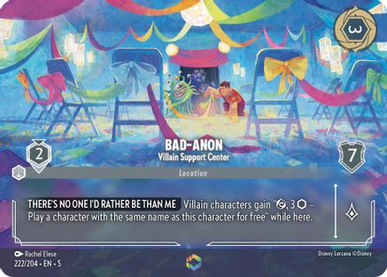 Image of Bad-Anon - Villain Support Center (Enchanted) (222/204) - Shimmering Skies Holofoil