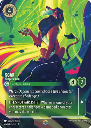 Image of Scar - Vengeful Lion (Enchanted) (212/204) - Shimmering Skies Holofoil
