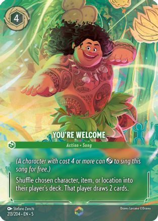 Image of You're Welcome (Enchanted) (213/204) - Shimmering Skies Holofoil