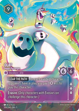 Image of Olaf - Happy Passenger (Enchanted) (209/204) - Shimmering Skies Holofoil