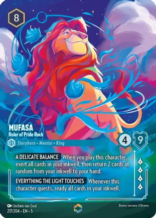 Image of Mufasa - Ruler of Pride Rock (Enchanted) (217/204) - Shimmering Skies Holofoil