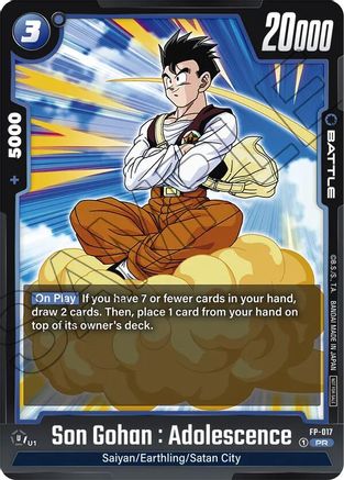 Image of Son Gohan : Adolescence - FP-017 (FP-017) - Fusion World Promotion Cards and Packs