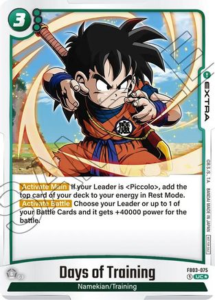Image of Days of Training - FB03-075 (Championship Pack 02) (FB03-075) - Tournament and Championship Promos Holofoil