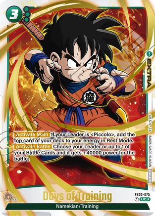 Image of Days of Training - FB03-075 (Championship Pack 02) (Gold) (FB03-075) - Tournament and Championship Promos Holofoil