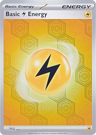 Image of Basic Lightning Energy 004  - Reverse Holofoil SV Shrouded Fable - Common
