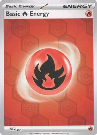 Image of Basic Fire Energy 002  - Reverse Holofoil SV Shrouded Fable - Common