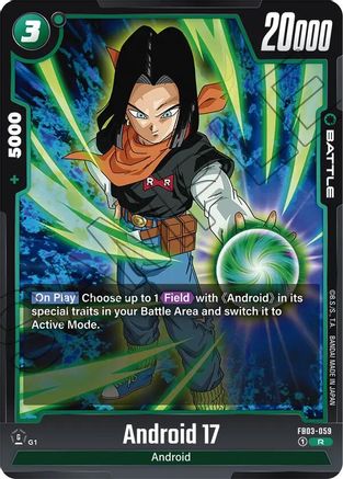 Image of Android 17 (FB03-059) - Raging Roar Holofoil