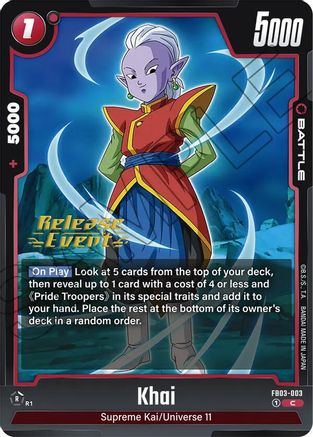 Image of Khai (FB03-003) - Raging Roar Release Event Cards