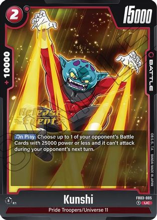 Image of Kunshi (FB03-005) - Raging Roar Release Event Cards