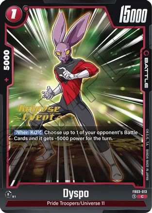 Image of Dyspo - FB03-013 (FB03-013) - Raging Roar Release Event Cards
