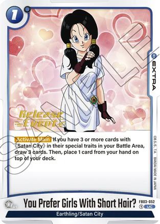 Image of You Prefer Girls With Short Hair? (FB03-052) - Raging Roar Release Event Cards