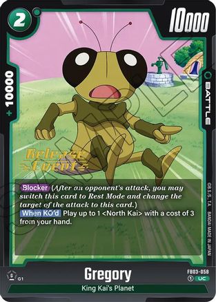 Image of Gregory (FB03-058) - Raging Roar Release Event Cards