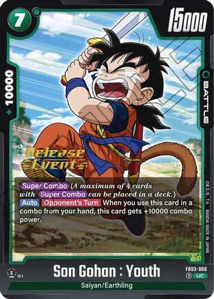 Image of Son Gohan : Youth - FB03-066 (FB03-066) - Raging Roar Release Event Cards