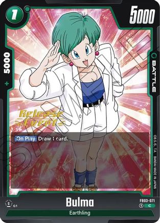 Image of Bulma - FB03-071 (FB03-071) - Raging Roar Release Event Cards