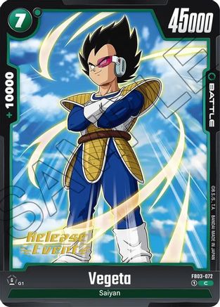 Image of Vegeta - FB03-072 (FB03-072) - Raging Roar Release Event Cards