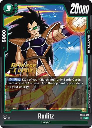 Image of Raditz - FB03-073 (FB03-073) - Raging Roar Release Event Cards